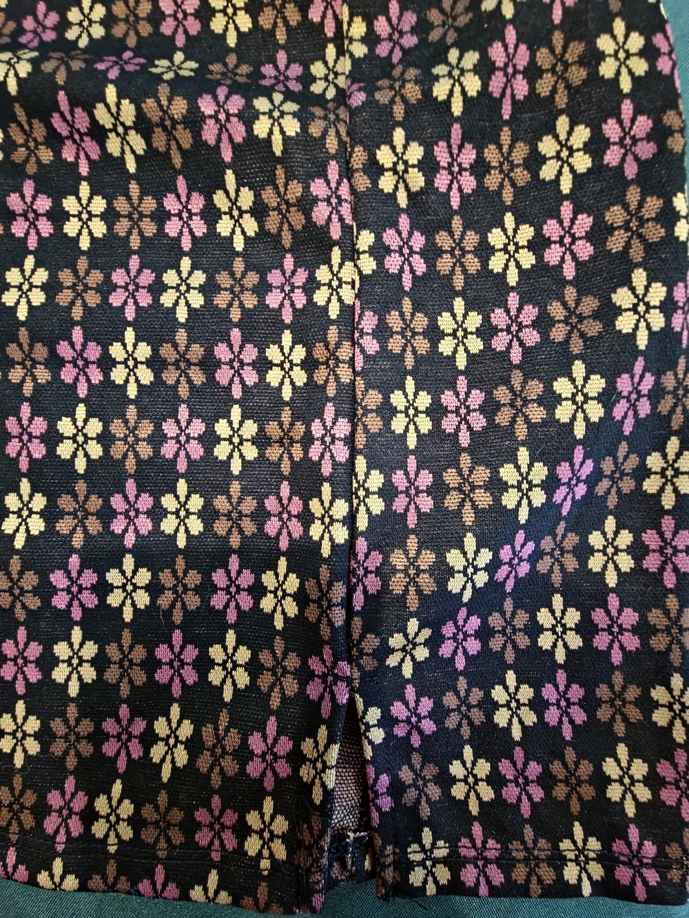 Hippie Rose Black Floral Mini Dress with Pink & Cream Accents - Picture 3 of 4